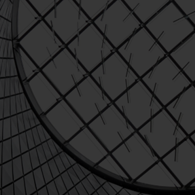 Circular architectural grille detail