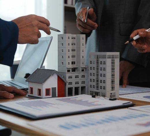 Architectural model of a residential development